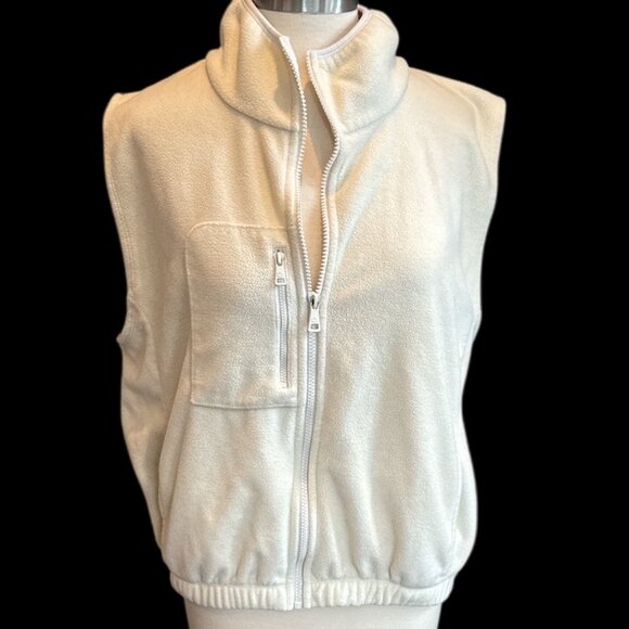 Beyond Yoga Morning Walk Cream Fleece Vest - Picture 1 of 10